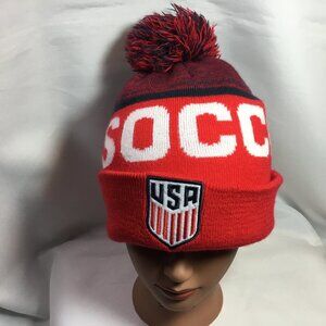 Team USA Soccer Beanie US Soccer Winter Hat Pom Pom Icon Sports USMNT Beanie